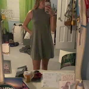 Grey turtleneck dress